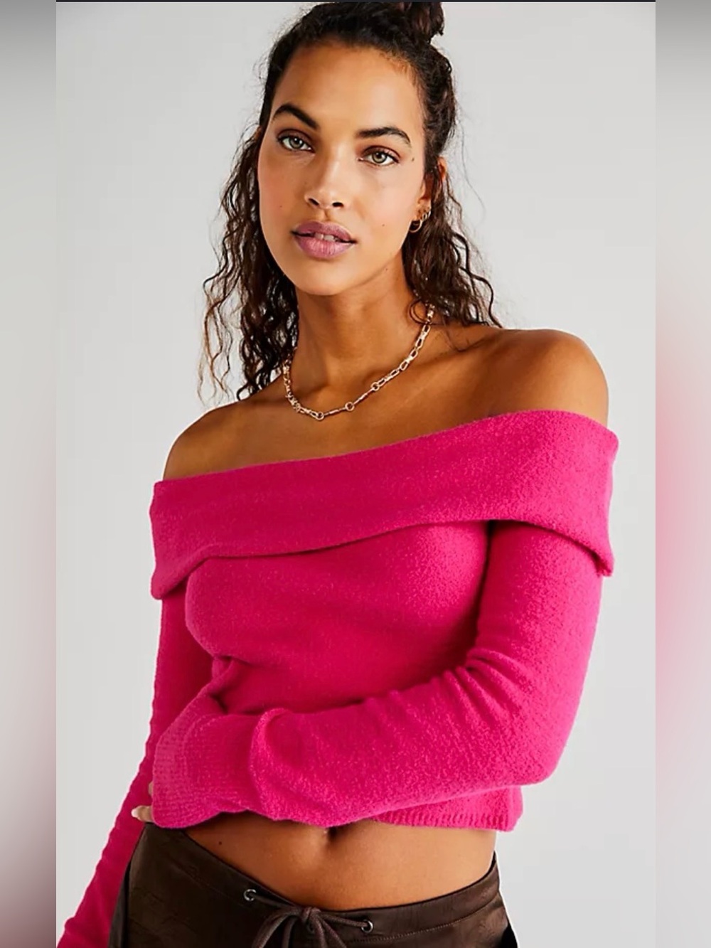 Free People SOFT Payton Off the Shoulder Sweater